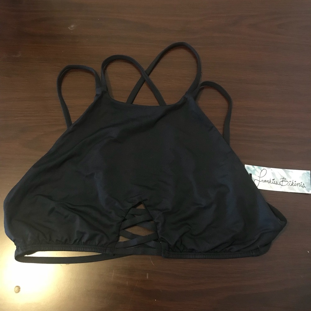 NWT Frankie’s Bikinis Marley top, black